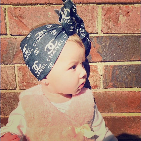 chanel baby headband